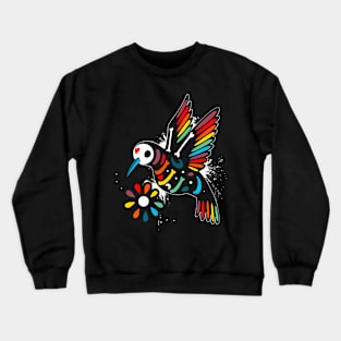 Humming Bird Skeleton Crewneck Sweatshirt